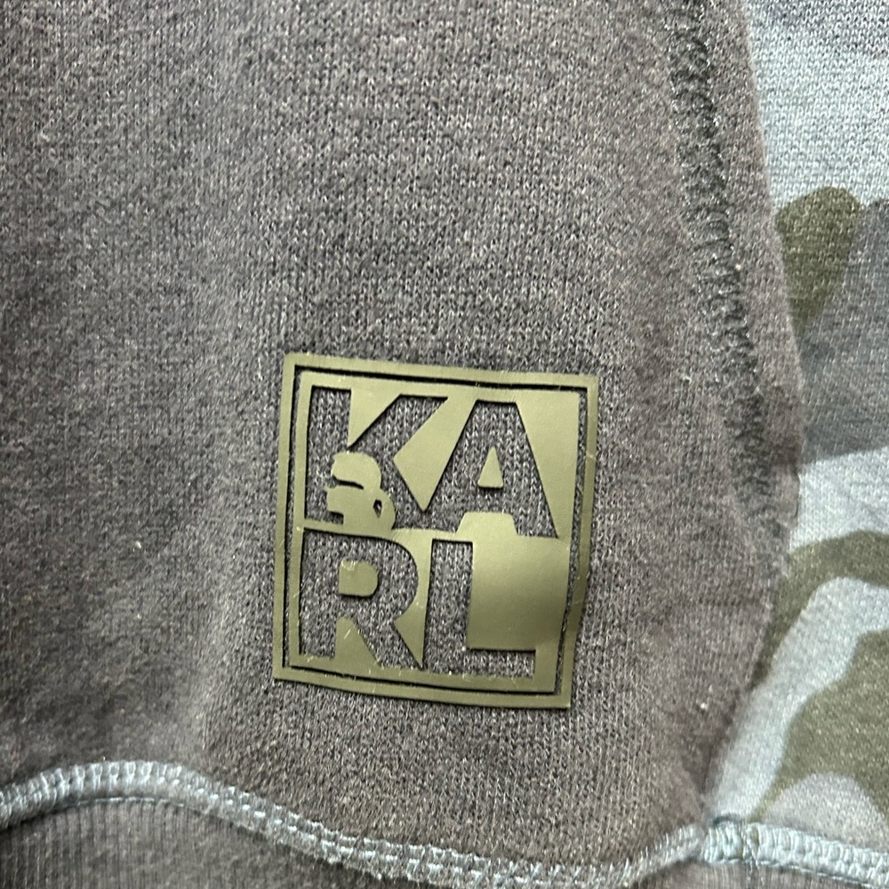 Karl Lagerfeld Navy Camo Hoodie Size M - Picture 2 of 8
